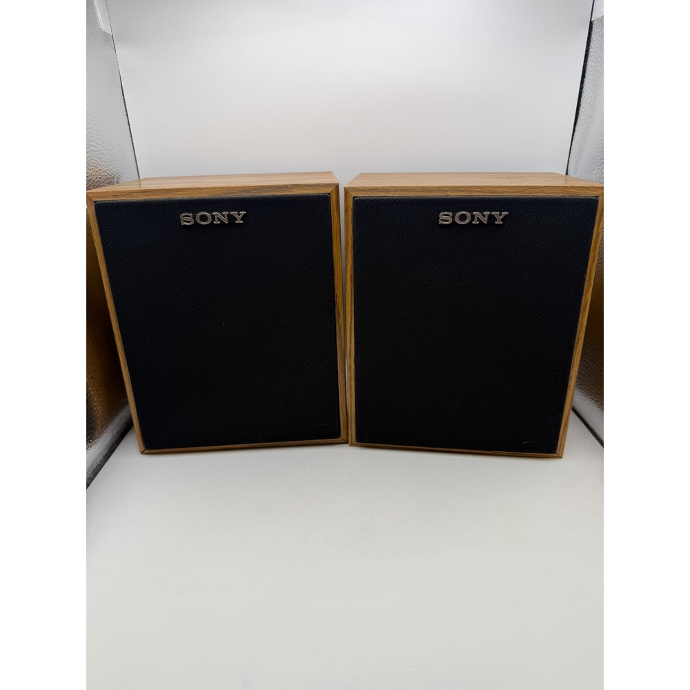 Sony SS-U21 Vintage Bookshelf Speakers Wood Grain 40W 8 Ohm Made in USA Pair
